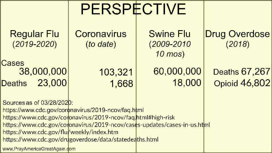 Pray America Great Again Perspective Flu Cases And Death