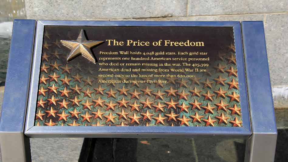 Pray America Great Again WWII Memorial Freedom Wall Marker
