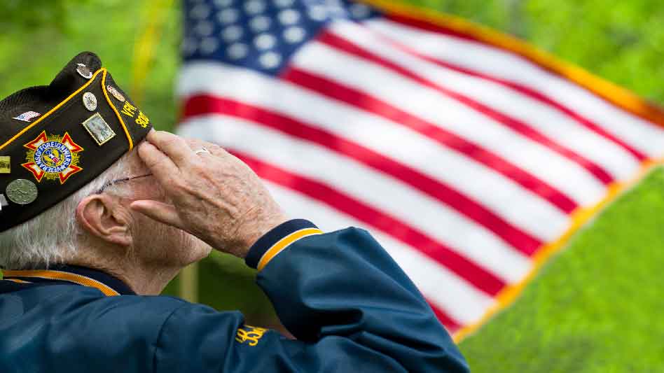 Pray America Great Again World War II Veteran Saluting Flag