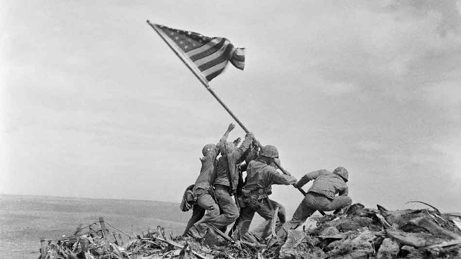 Pray America Great Again WWII Pacific Raising The Flag On Iwo Jima