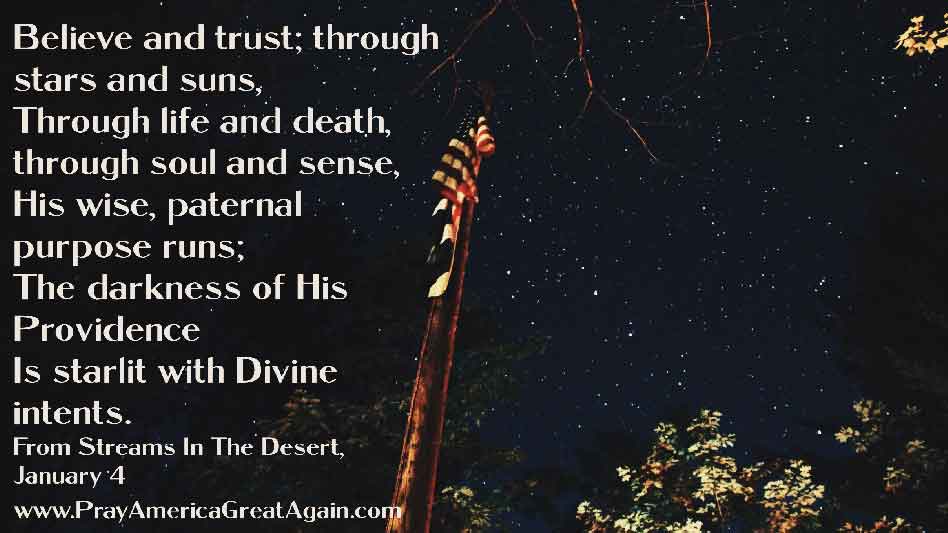 Pray America Great Again Starlit With Divine Intents