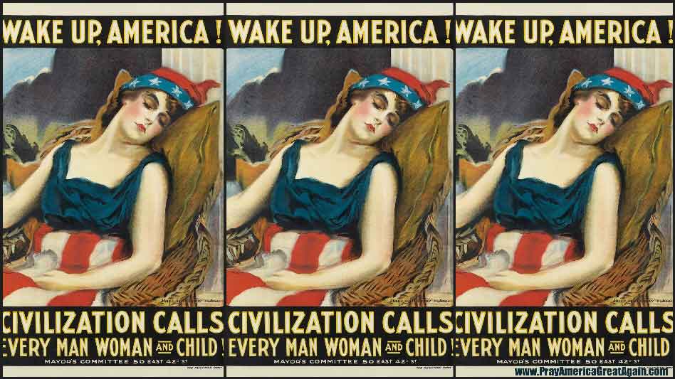 Pray America Great Again Wake Up America Poster