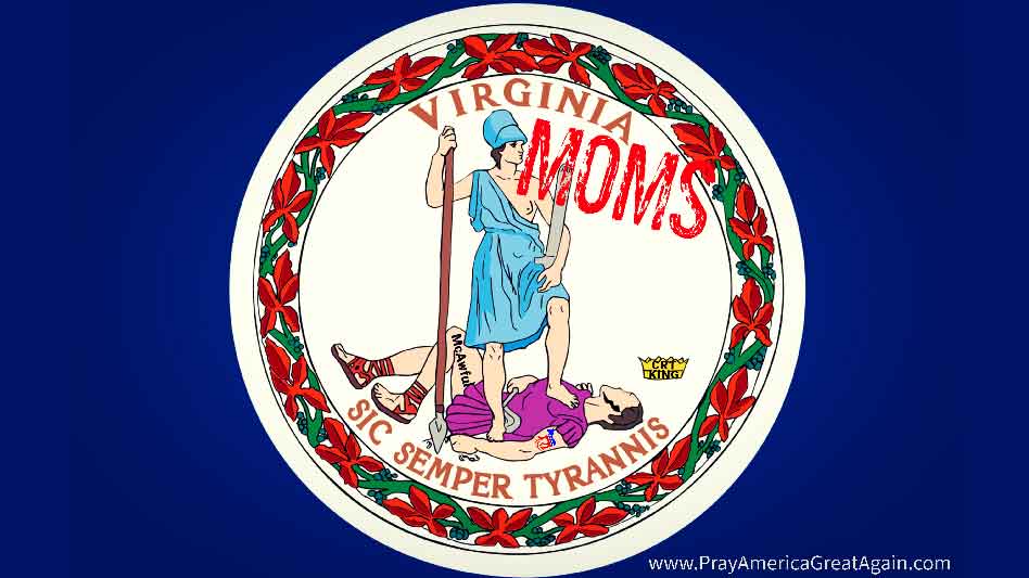 Pray America Great Again Virginia Moms Flag