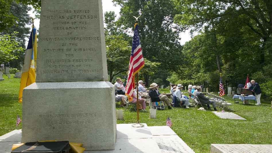 Pray America Great Again Thomas Jefferson Gravemarker Monticello Virginia