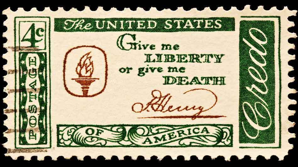 Pray America Great Again Patrick Henry Give Me Liberty Or Death Postage Stamp