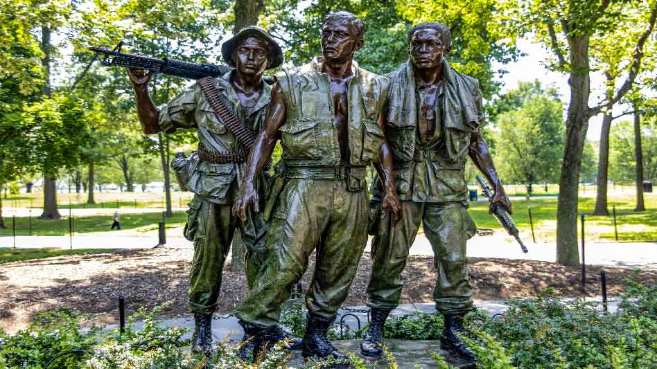 Pray America Great Again Three Boys of Vietnam Statue