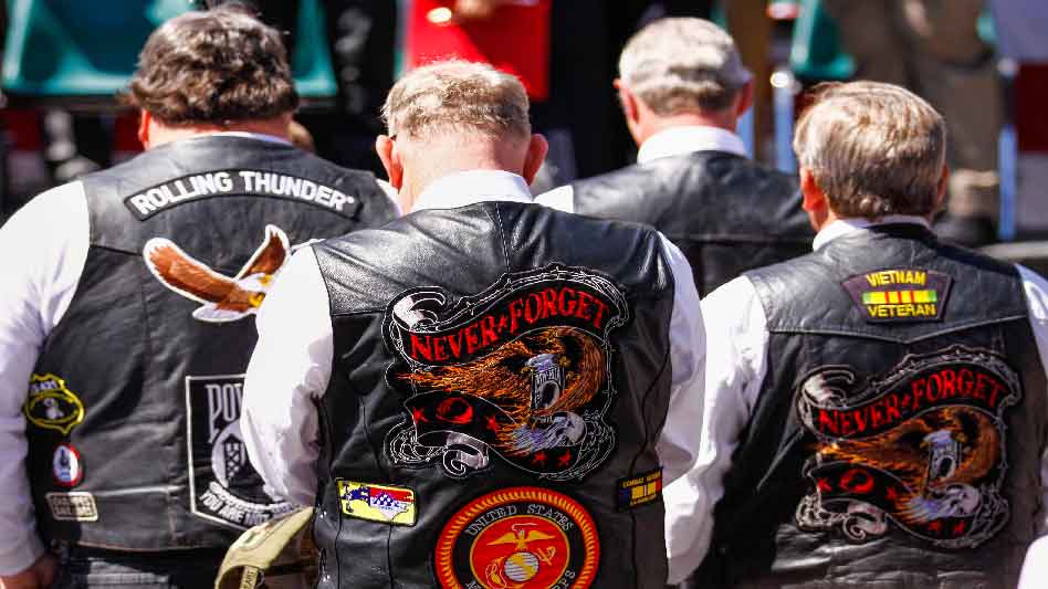 Pray America Great Again Vietnam Veterans Bow Head In Prayer